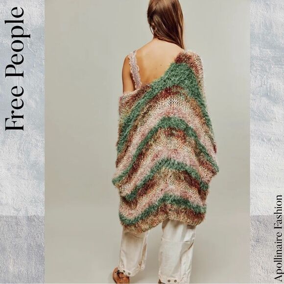 FREE PEOPLE FAIRYTALE COCOON KIMONO IN SUGAR PLUM NWT OS - Picture 4 of 9